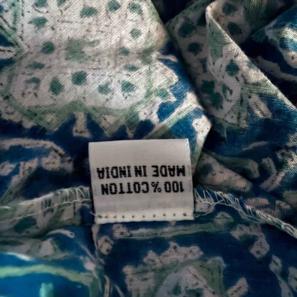 Marie Eiffel boho flowy cotton patterned tunic dress with sequin detail OS NWOT - Picture 11 of 13